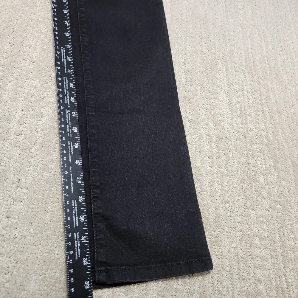 Levis‎ 505 Jeans Women 8 Straight Leg Black Stretch Denim Mom Biker Y2K Classic